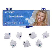 Azdent ceramic brackets Roth, 0.22", 3-4-5 Hooks, 20pcs